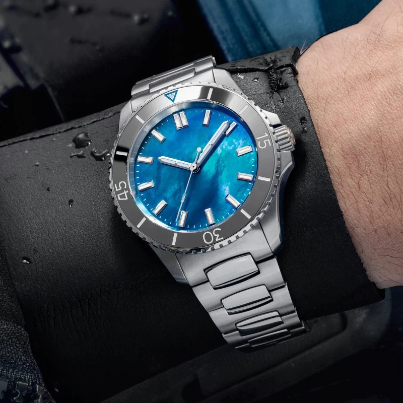 Factory Customized Natural Mother Of Pearl Dial Men's Luxury Watch