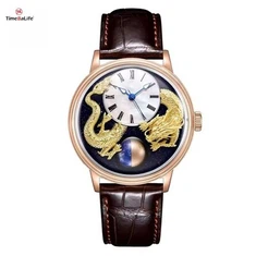 Kineski Dragon Moon faza gledaju automatski mehanički